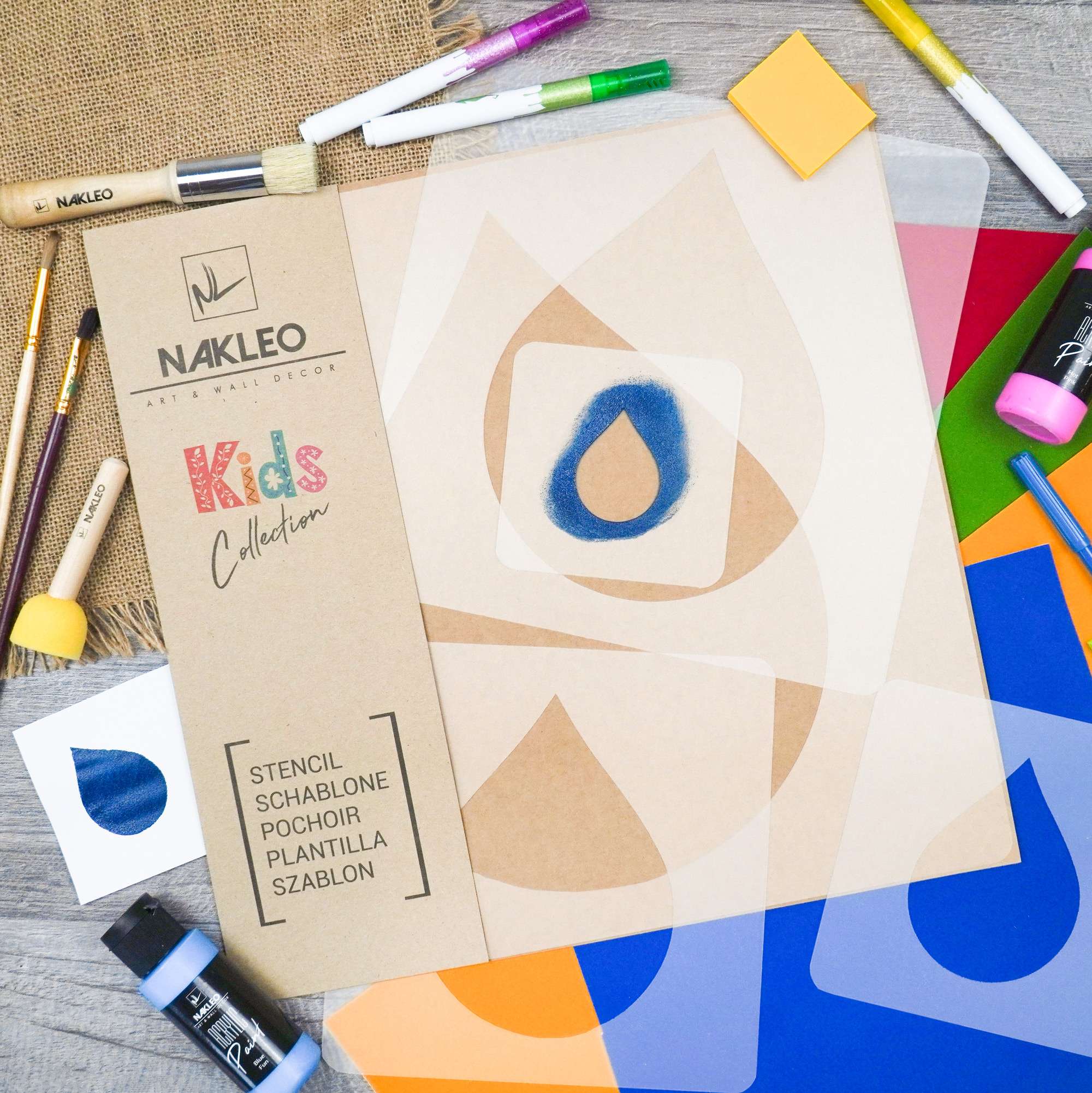 KIDS Reusable Plastic Stencils (5 pcs) // DROP KIDS Reusable Plastic Stencils (5 pcs) // DROP