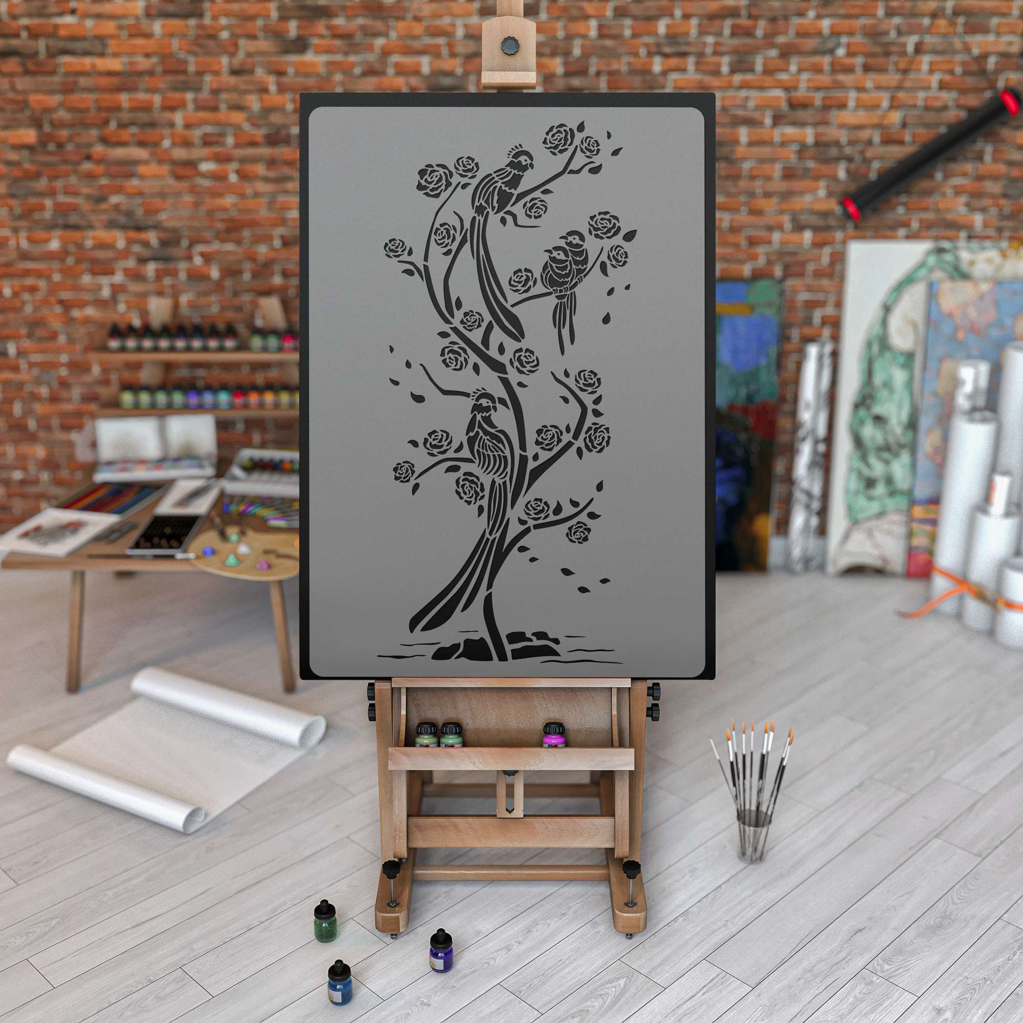Reusable Plastic Stencil // CHINOISERIE #1 Reusable Plastic Stencil // CHINOISERIE #1