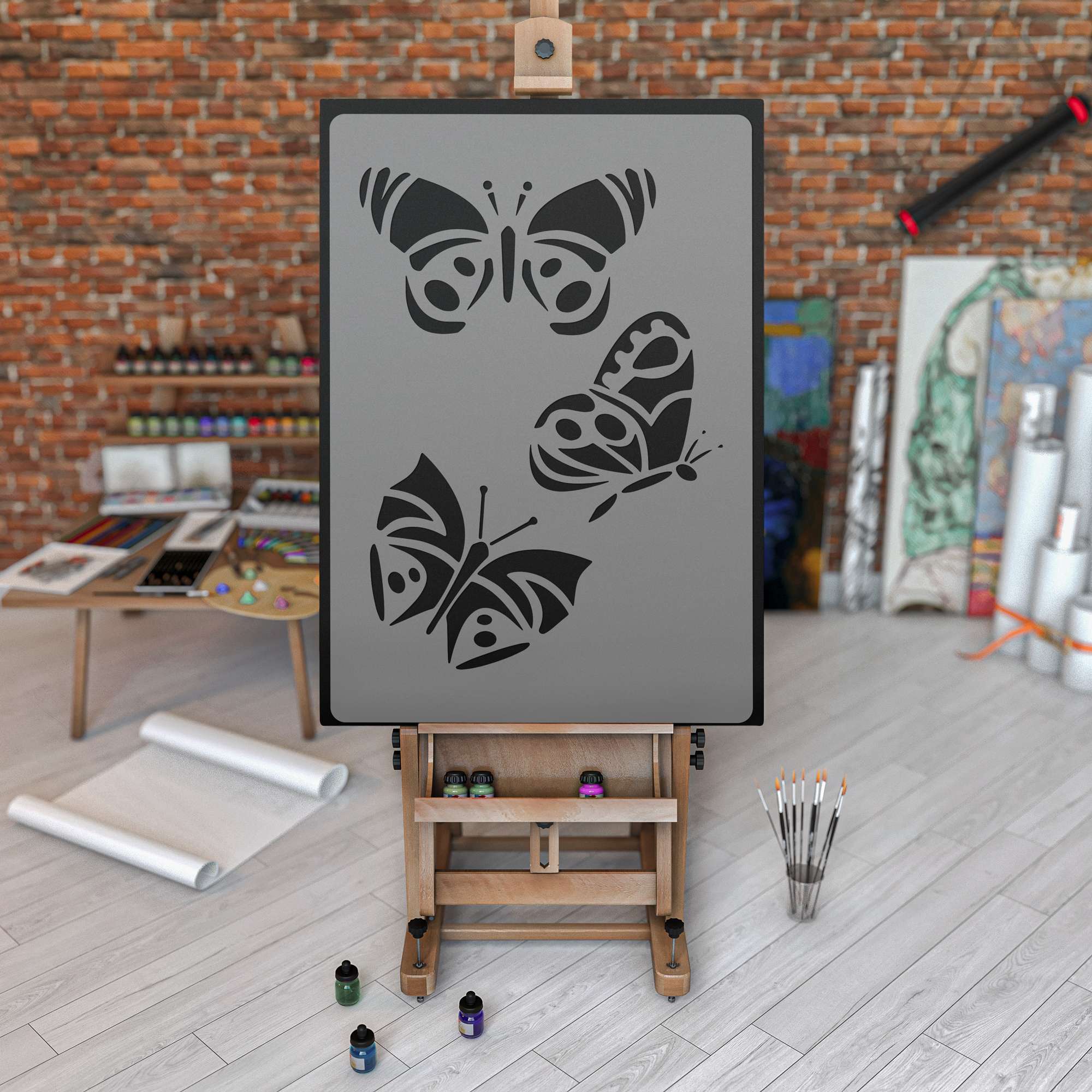 Reusable Plastic Stencil // BUTTERFLIES #4 Reusable Plastic Stencil // BUTTERFLIES #4