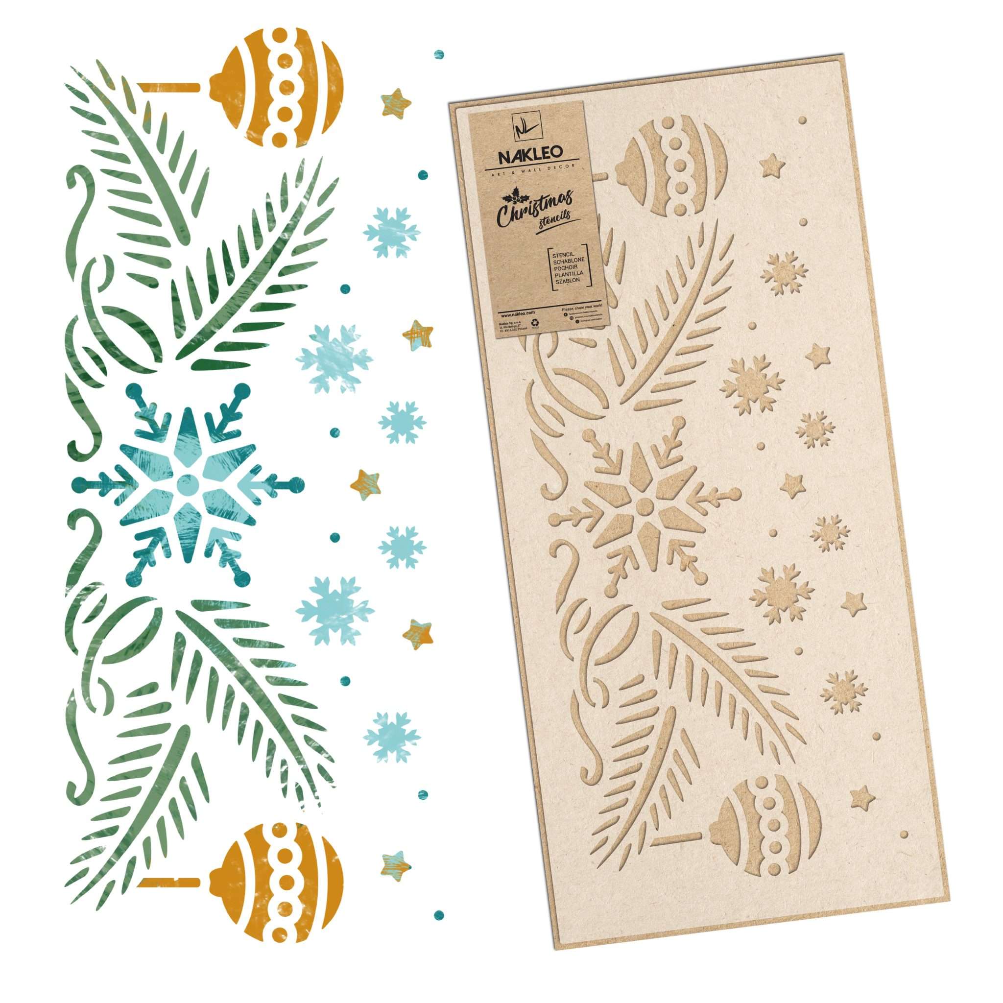 Painting Stencil for Artificial Snow Spray // CHRISTMAS BORDER Painting Stencil for Artificial Snow Spray // CHRISTMAS BORDER