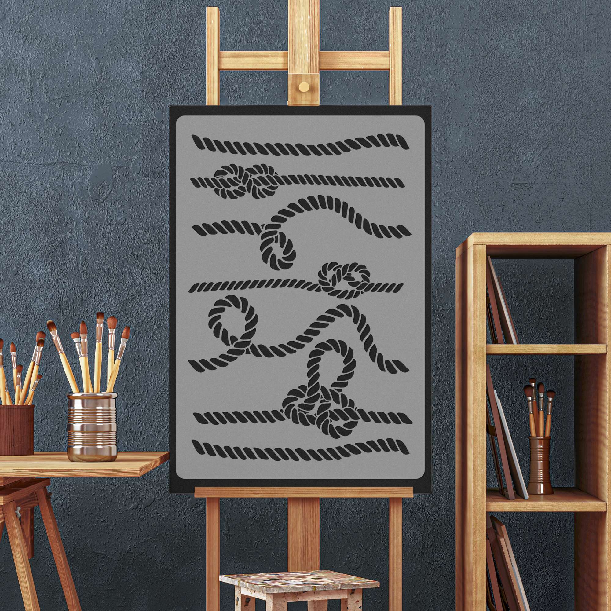 Reusable Allover Plastic Stencil // ROPE KNOTS Reusable Allover Plastic Stencil // ROPE KNOTS
