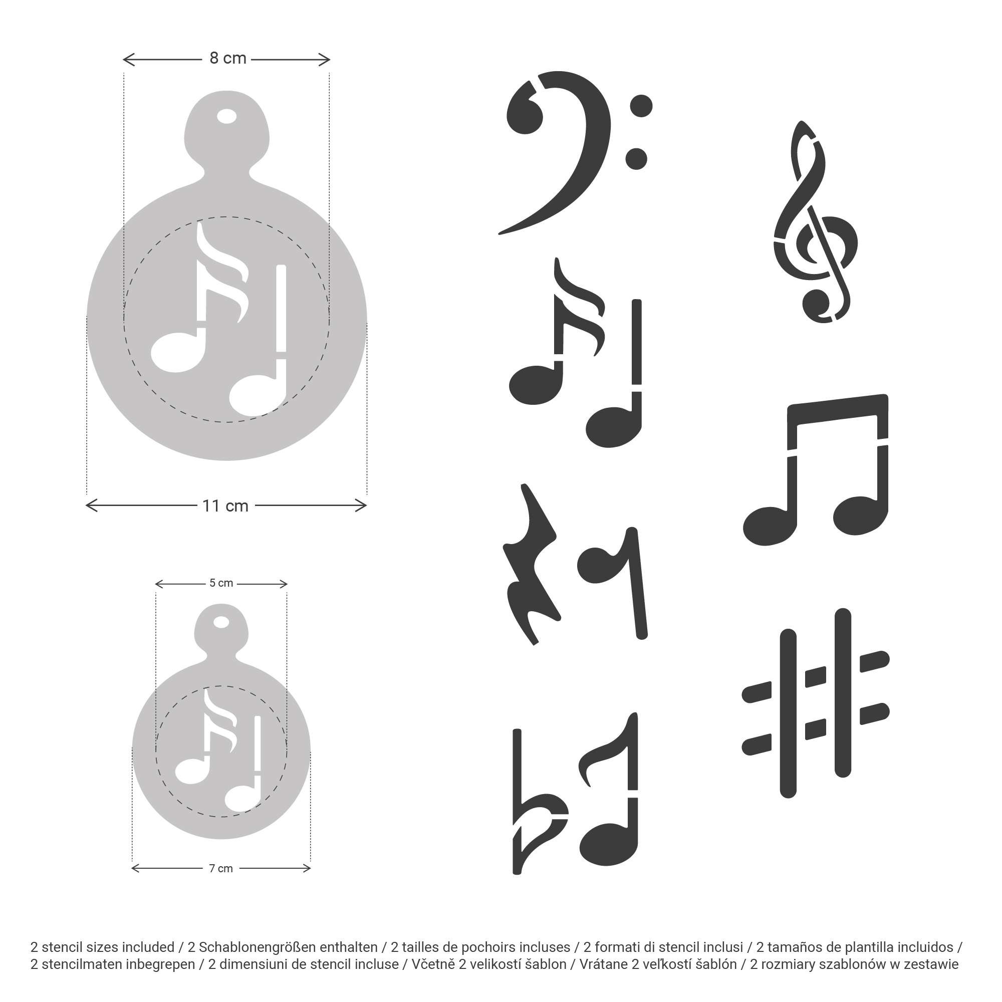 Coffee and Cake Decorating Stencils (14 pcs.) // NOTES Coffee and Cake Decorating Stencils (14 pcs.) // NOTES